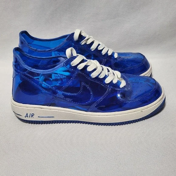 Nike Air Force 1 Low Translucent Blue White 630125-043 Mens 9.5 Vintage 2000 - Picture 3 of 10